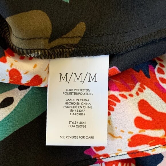 CAbi Hibiscus Blouse Style 5542 Sz M #3K - Picture 7 of 8